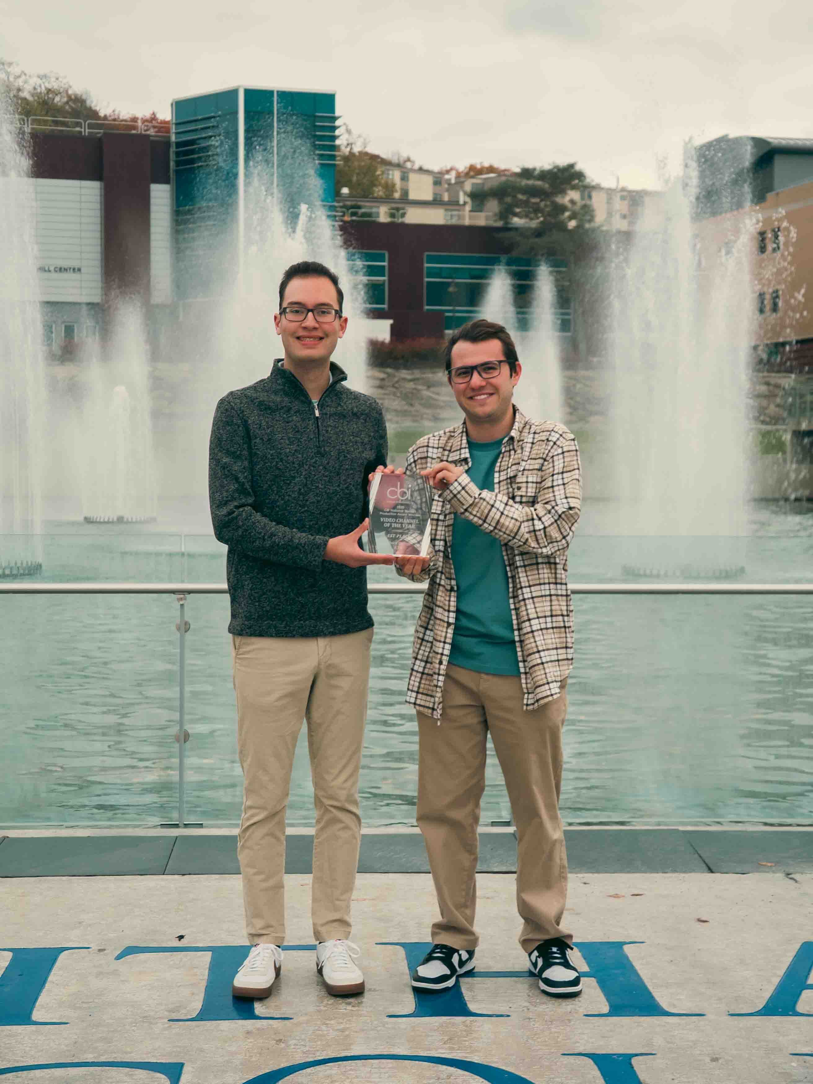 Connor Smith and Nick Polisi with CBI Award